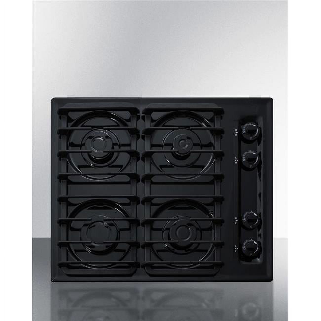 Summit Ttl033s 24" Wide 4 Burner Gas Cooktop - Black