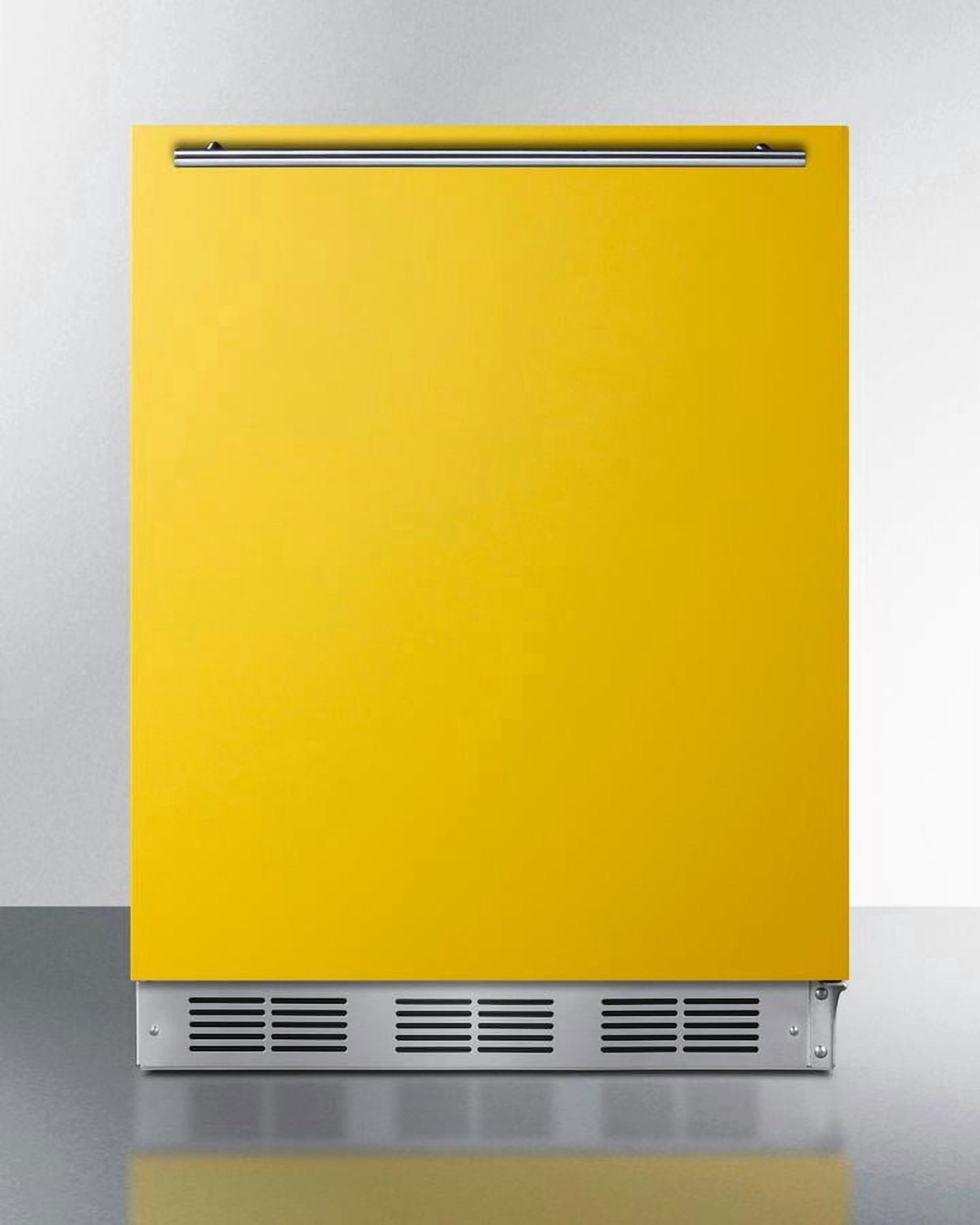 Summit Brf631bk 24 Inches Wide 5.1 Cu. Ft. Compact Refrigerator And Freezer Combo - Yellow