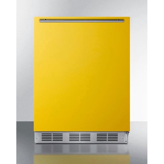 Summit Brf631bk 24 Inches Wide 5.1 Cu. Ft. Compact Refrigerator And Freezer Combo - Yellow