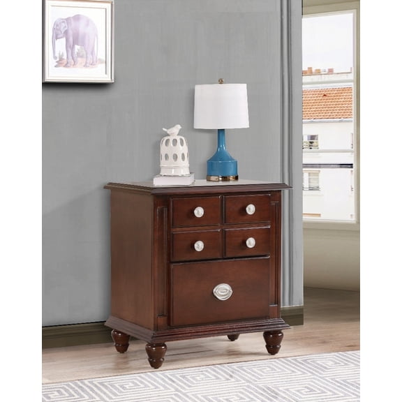 Summit Cappuccino Fully Assembled Nightstand with Dovetail Drawer