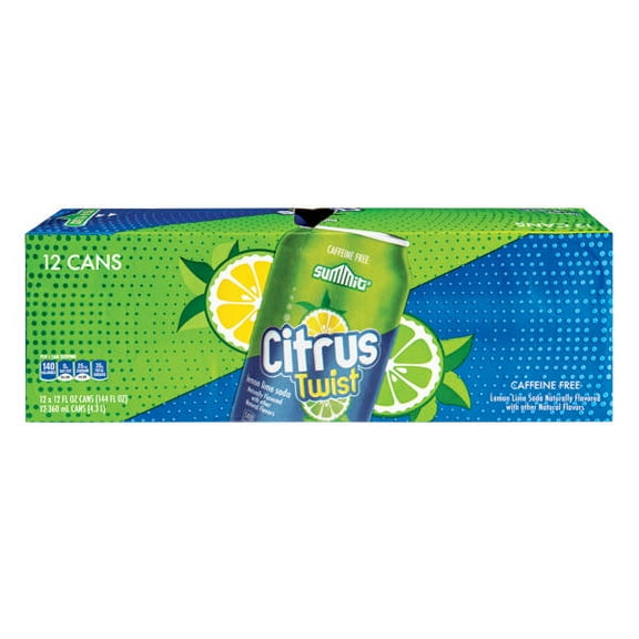 Summit Citrus Twist Lemon Lime Soda - 12 pack cans, 12 fl oz - (Pack of 1)