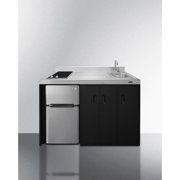 Summit Ck54sinkr 54 Inches Wide Kitchenette - Stainless Steel