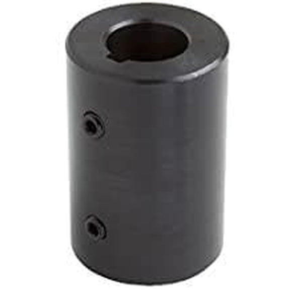 Summit Collars SCR-100-KW/1PK Solid Rigid Coupling  1" ID, 2" Wide, 3" Long, Black Oxide with Keyway  Heavy-Duty RC-100-KW Precision Shaft Coupler for Industrial & Mechanical Applications