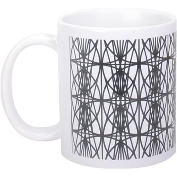 Summit Collection 1622 11 oz Geometric Circle Ceramic Coffee Mug