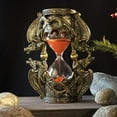 thumbnail image 1 of Summit Collection Gothic Fantasy Double Twin Dragons Sandtimer Red Sand Hourglass Sculptural Decor 7.4 inches Tall, 1 of 2