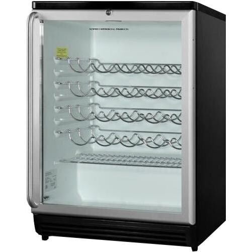 Summit Commercial 24-Inch 36 Bottle Freestanding Wine Cellar / Cooler With Full Length Professional Handle