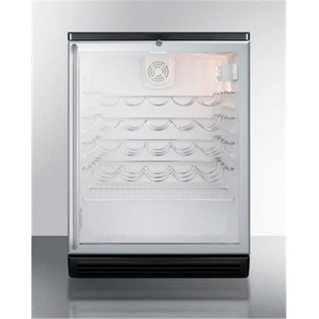Summit Commercial 24-Inch 36 Bottle Freestanding Wine Cellar / Cooler With Full Length Professional Handle