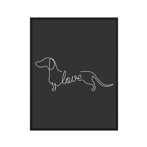 Summit Designs Dachshund Minimalist Poster - Dachshund Gifts, Dachshund Decor, Dachshund Wall Art, Dachshund Gift, Dachshund Pictures Wall Decor, Dachshund Room Decor - Unframed Set of 1 (11x14)