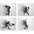 thumbnail image 1 of Summit Designs Tennis Wall Art Prints - Silhouette – Set of 4 (8x10) Poster Photos - Bedroom - Man Cave, 1 of 5