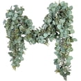 thumbnail image 1 of Eucalyptus Garland 6.56 Ft Lush Silver Dollar Leaves Boxwood Artificial Faux Greenery Vines for Baby Shower Wedding Party Table Runner Room Home Mantle Decor, 1 of 6