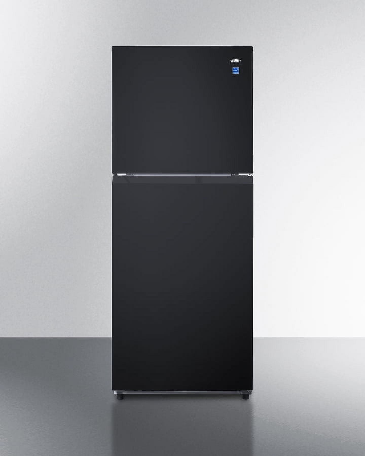 24" Wide Top Mount Refrigerator-Freezer with Icemaker, black