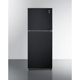 thumbnail image 1 of 24" Wide Top Mount Refrigerator-Freezer with Icemaker, black, 1 of 4