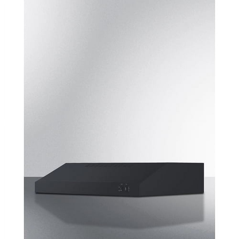 Summit Black Stainless Steel Convertible Under Cabinet Range Hood