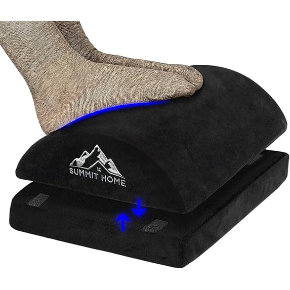 Summit Home Adjustable Ergonomic Foot Rest, Memory Foam Cushion for ...