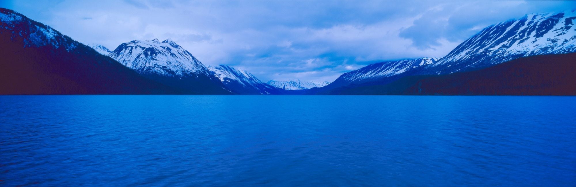 Summit Lakes along Seward Highway at Kenai Peninsula Alaska Canvas Art - Panoramic Images (27 x 9)