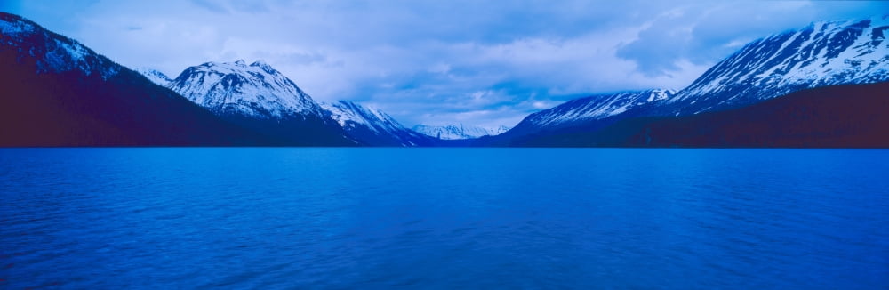 Summit Lakes along Seward Highway at Kenai Peninsula Alaska Canvas Art - Panoramic Images (36 x 12)