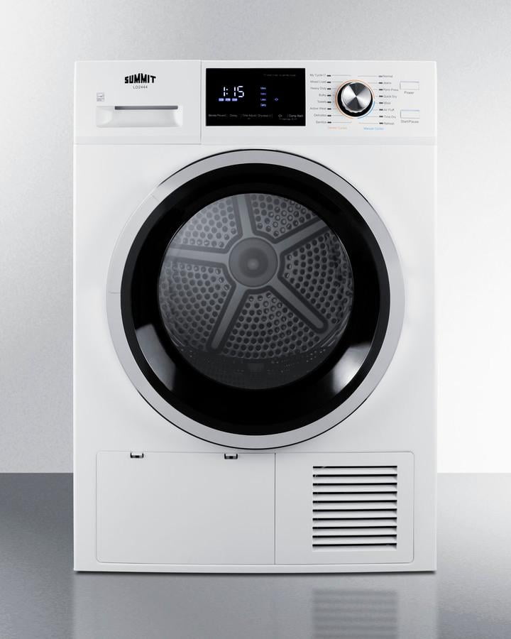 Summit 4.4 Cu. Ft. White Stackable Electric Dryer with Moisture Sensing