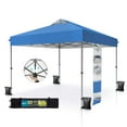 thumbnail image 1 of SUMMIT LIVING 10 x 10 Ft Pop-up Canopy Tent Straight Legs Instant Canopy for Outside with Wheeled Bag Blue, 1 of 8
