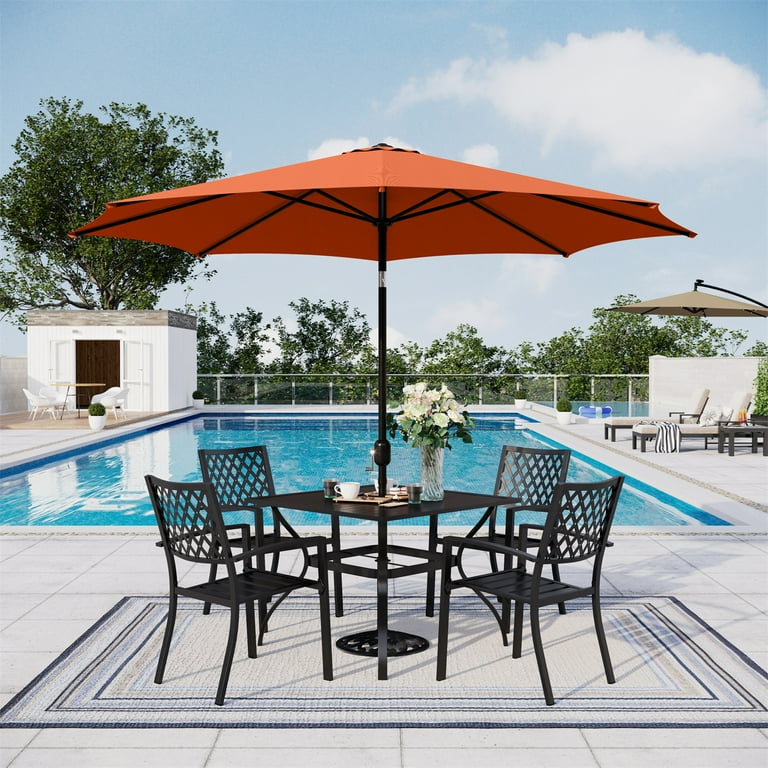 Summit Living 10ft Patio Umbrella with 8 Sturdy Ribs Outdoor Summit Living 10ft Patio Umbrella with 8 Sturdy Ribs Outdoor