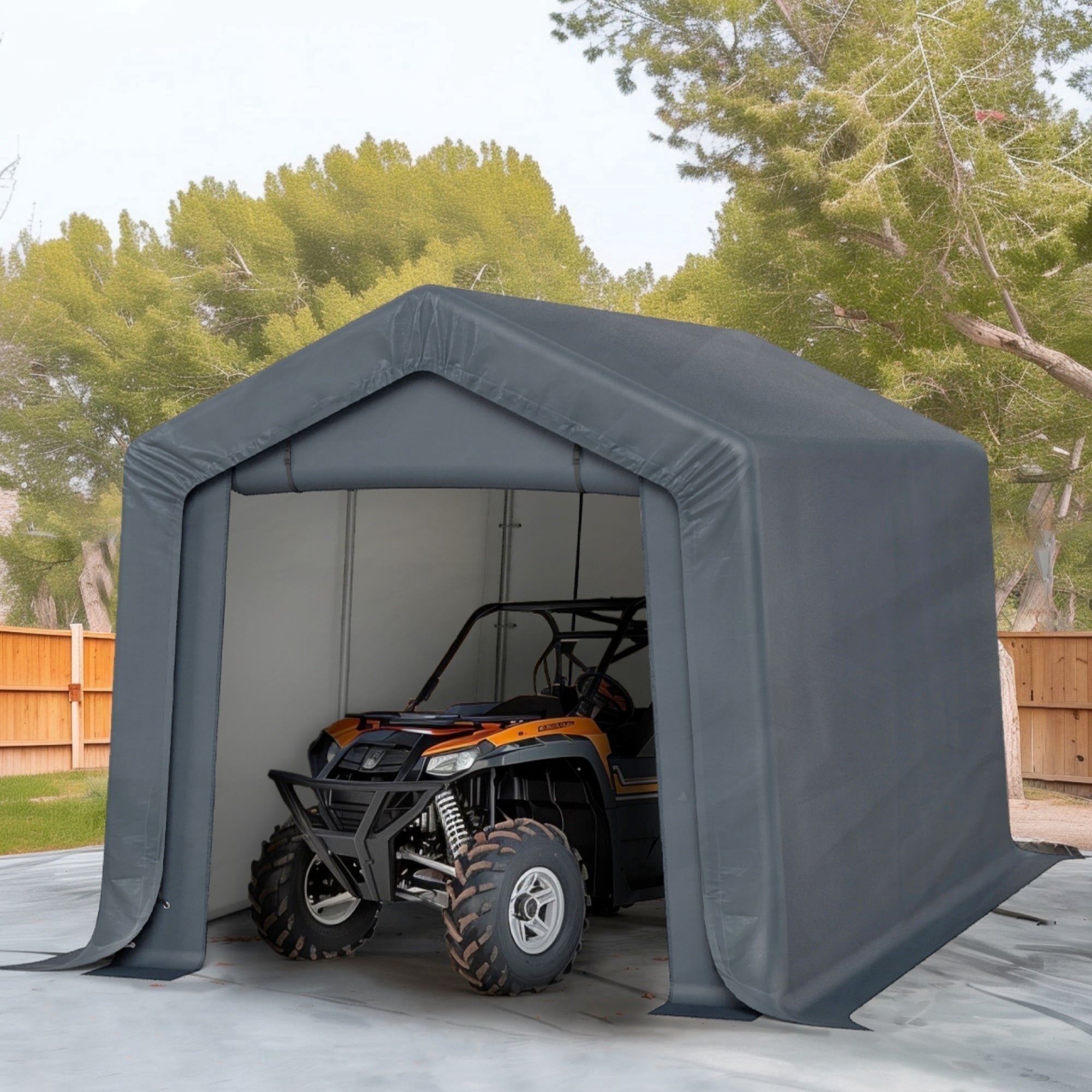 SUMMIT LIVING 15 x 10 ft Outdoor Portable Storage Shed, Garden