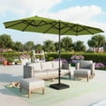 thumbnail image 1 of Summit Living 13 ft Large Patio Umbrella Double-Sided Rectangular Outdoor Market Table Umbrella for Outside – Lime Green, 1 of 8
