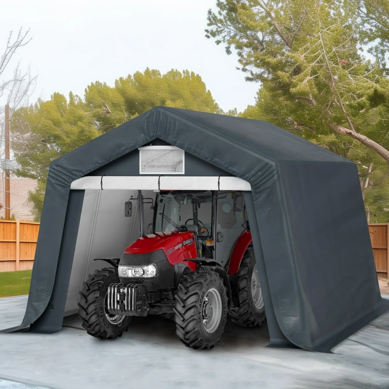 Summit Living 14 x 12 ft Outdoor Portable Storage Shed, Garden 