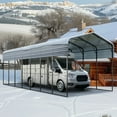 thumbnail image 1 of Summit Living 14’x 35’ Metal RV Carport with Galvanized Roof, Heavy Duty Outdoor Garage and Shelter, 1 of 13