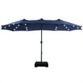 Summit Living 15ft DoubleSided Patio Umbrella with Base Large Outdoor