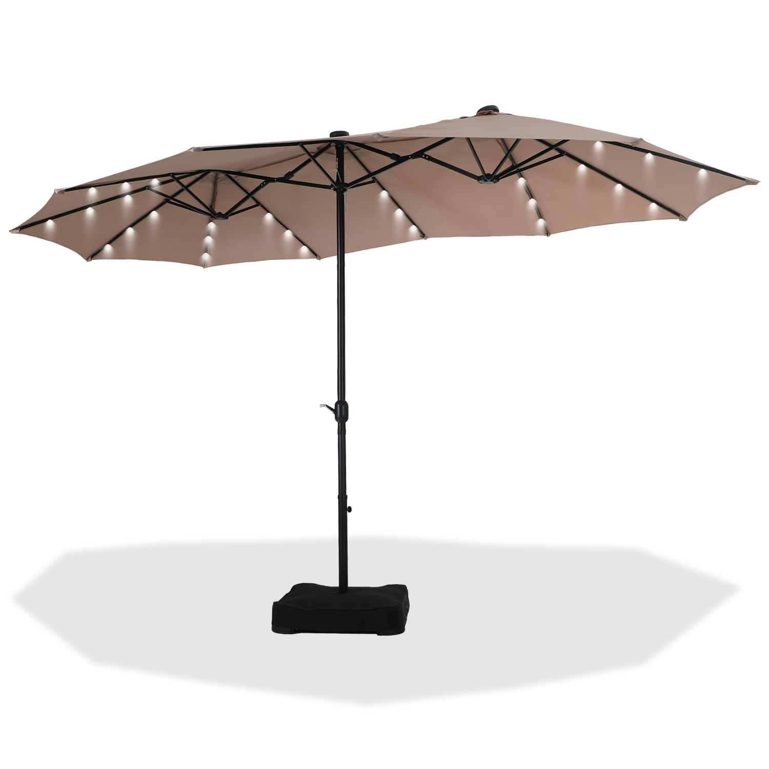 Better Homes & Gardens 7' Navy HalfRound Patio Umbrella with Solar