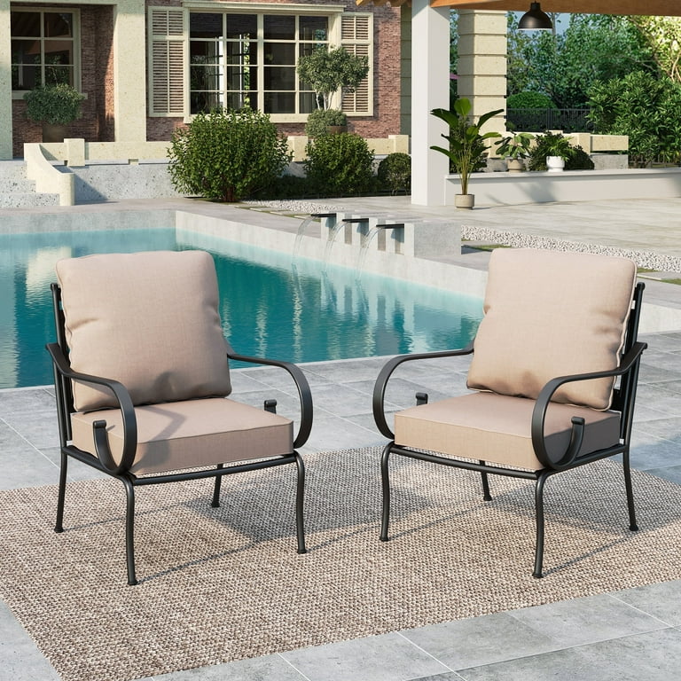 Summit Living 2-Piece Outdoor Lounge Chairs, Extra Wide