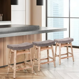 Mainstays fully assembled store natural wood bar stool