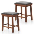 Summit Living 24 inch Wooden Counter Bar Stools Set of 2 for Kitchen