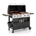 thumbnail image 1 of MF Studio 5-Burner Outdoor Propane Gas Grill and Griddle Combo BBQ Grill with Lid 54,000 BTU, 1 of 9