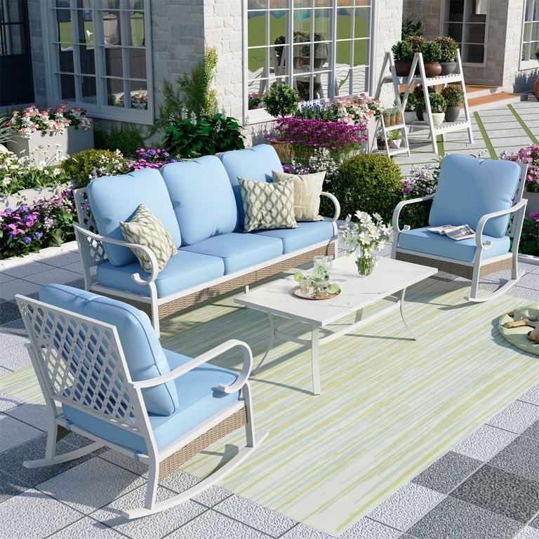 MF Studio 5-Seater Patio Conversation Set Metal Outdoor Furniture