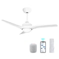 thumbnail image 1 of Summit Living 52" Smart Ceiling Fan with LED Light, APP/Remote/Voice Control, 6 Quiet Speeds, 3 Adjustable Color Tones, Reversible Blades & 2 Down-Rod Lengths, White, 1 of 10