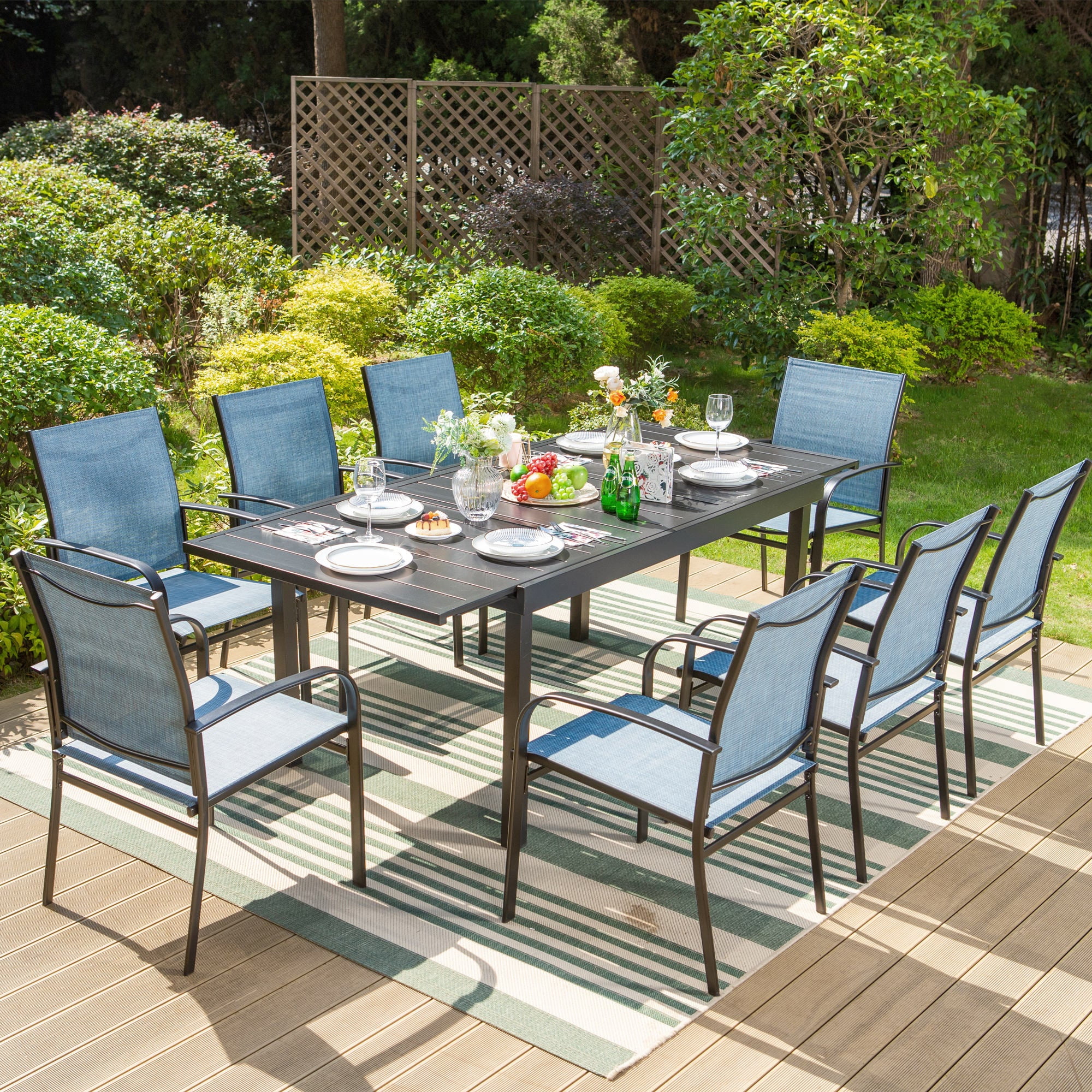 Dining Table Patio Set for 8