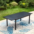 thumbnail image 1 of MF Studio Extendable Outdoor Patio Dining Table, Length Up To 84" for 8-Person, Black, 1 of 10