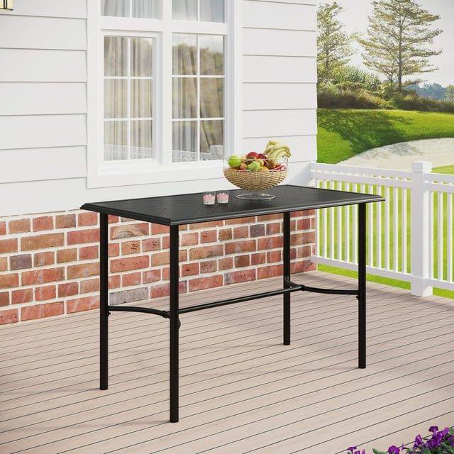 Summit Living Outdoor Metal Bar Table,Counter Height Table for Patio,Suitable for 46 People