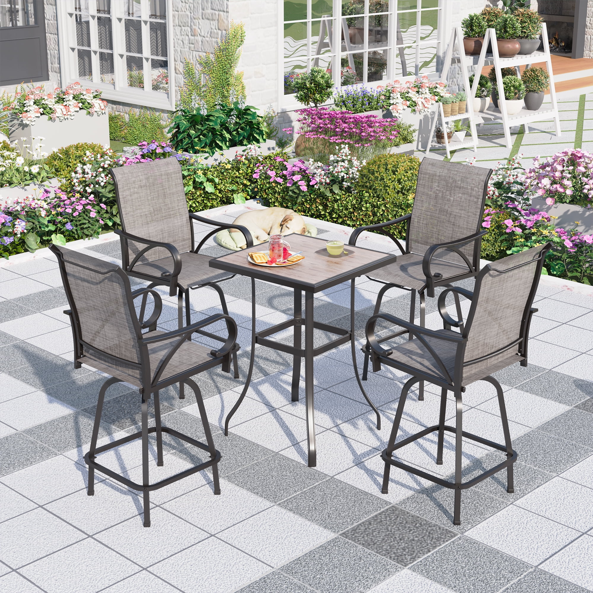 Mainstays heritage patio steel stacking chair hot sale