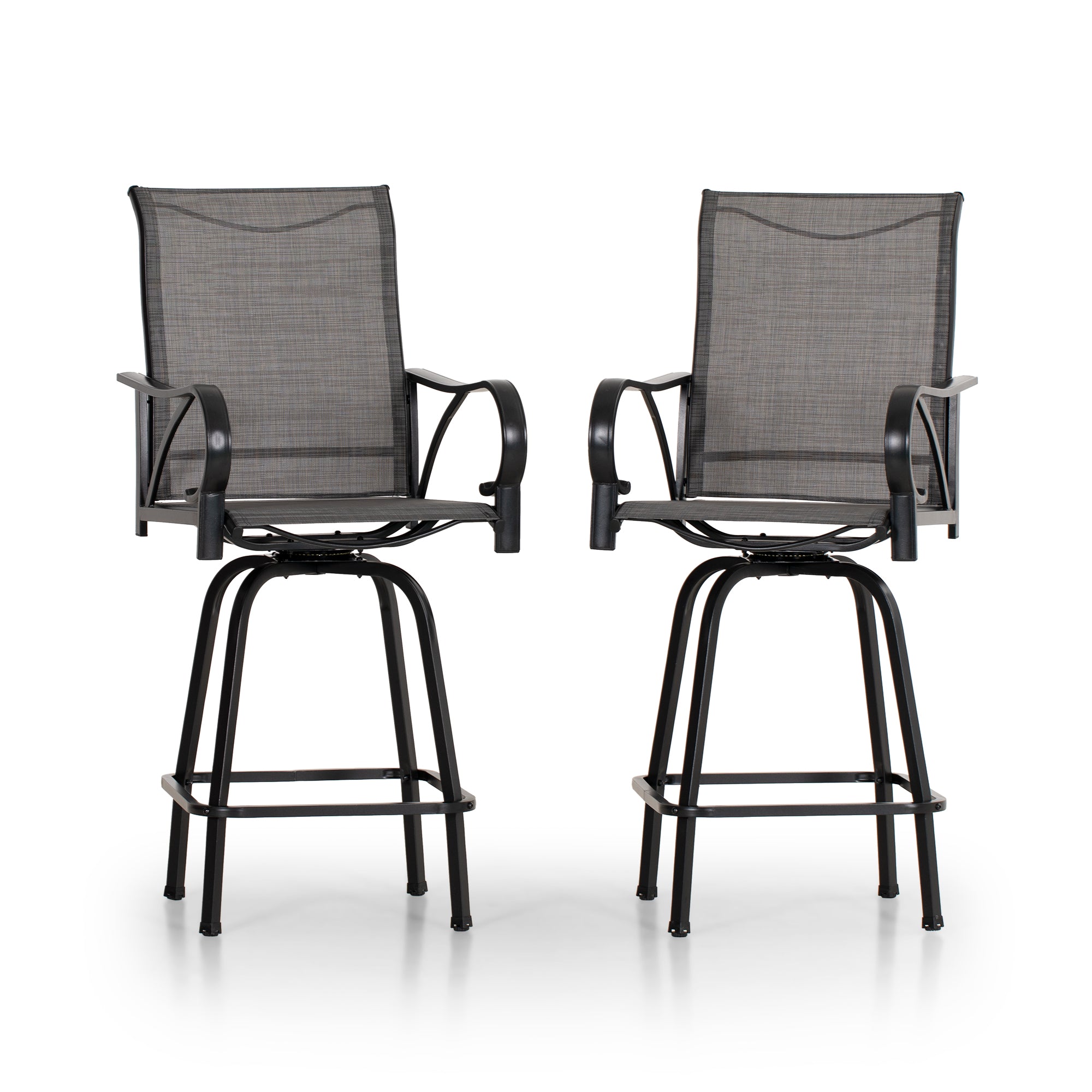 Best Choice Products Set of 2 Woven Wicker Swivel Barstools, Patio Bar