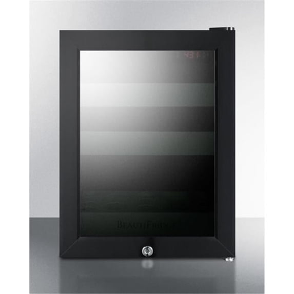 Summit LX114LGT1 BeautiFridge Cosmetics Refrigerator - Tint Glass/Mint
