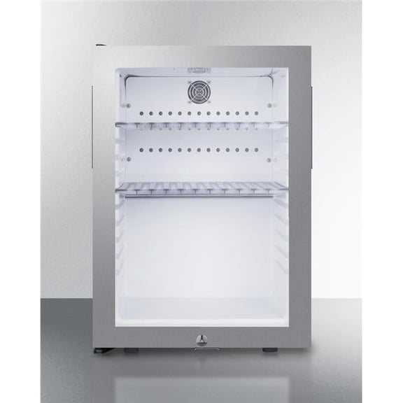 Summit Mb27 16" Wide 1.2 Cu. Ft. Compact Freezerless Refrigerator - Glass