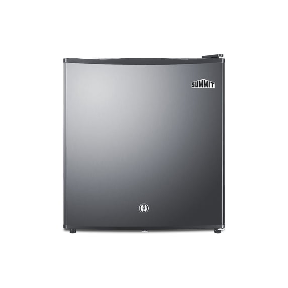 Summit 18" Wide Compact Minibar - Black/Stainless Steel Door