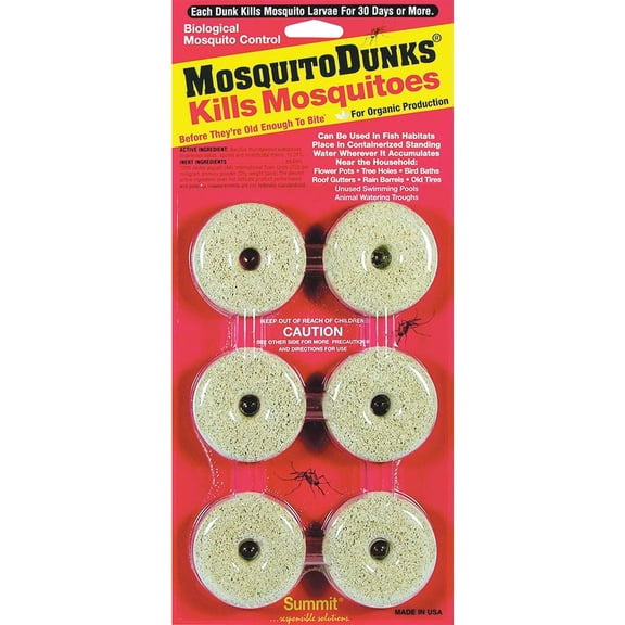 Summit Chemical Mosquito Dunks - Bait Disc for Mosquitoes, Outdoor Use - 6 Pack
