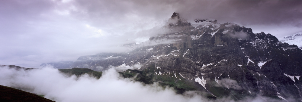 Summit Of Eiger Mountain Near Grindelwand In Bernese Alps Canvas Art - Marc Jackson Design Pics (37 x 12)