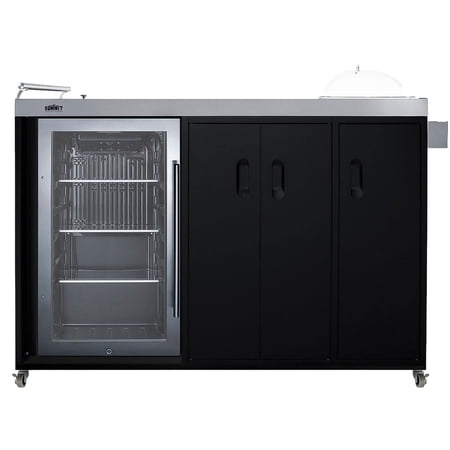 Summit Portable Outdoor Glass Door Beverage Kitchenette Cooler - Right Hinge - CK54OSRG