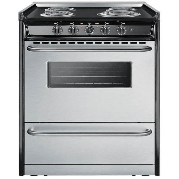 Summit Professional 30-Inch 4-Burner Slide-In Electric Range