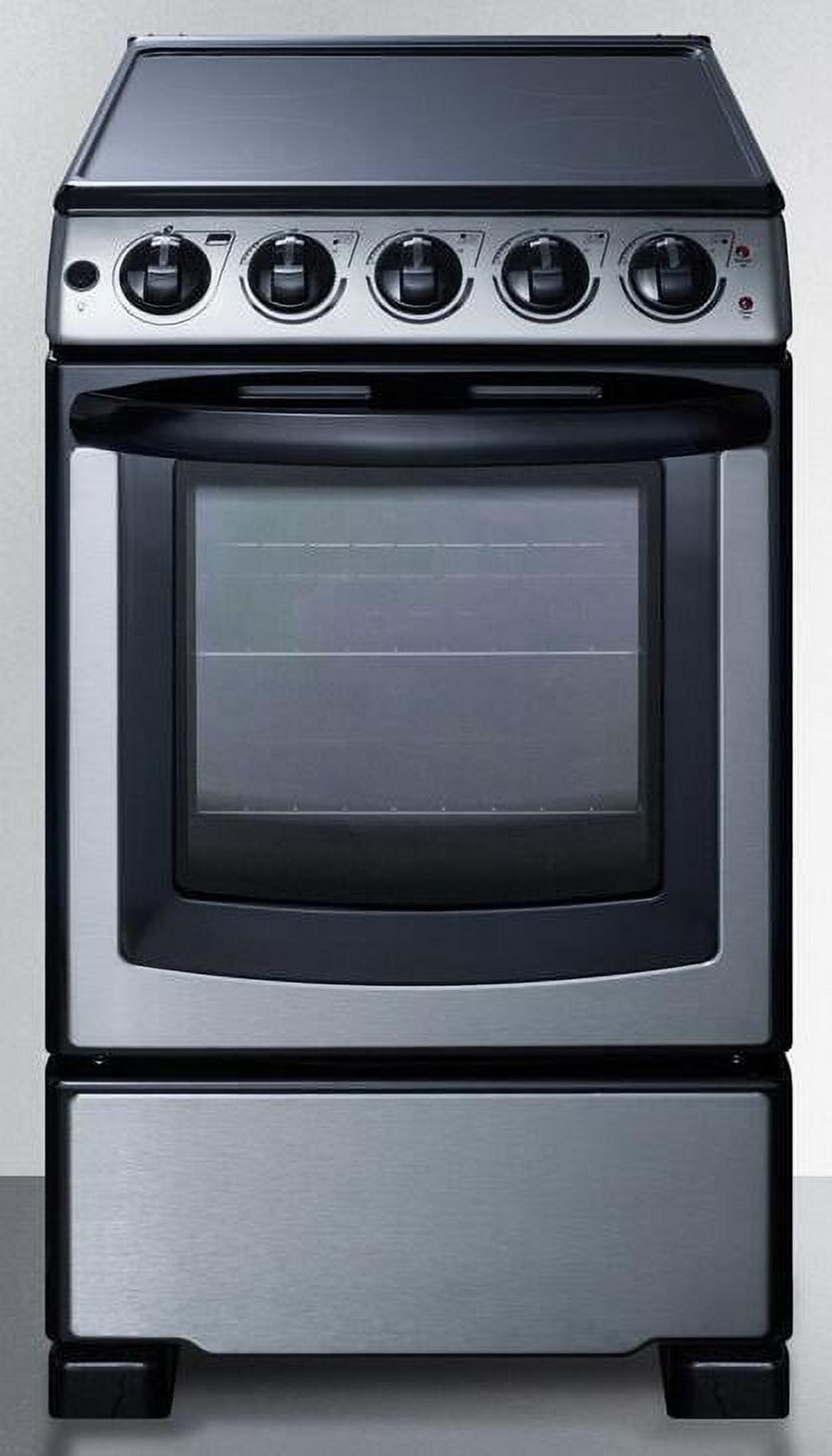 Premier 20-in 4 Elements 2.4-cu ft Freestanding Electric Range (Black) in  the Single Oven Electric Ranges department at