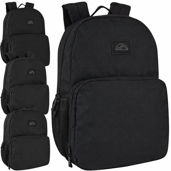 Summit Ridge 17 Inch Laptop Backpacks 24 Pack, Large Pockets, Mesh Shoulder Straps for Travel, Commute
