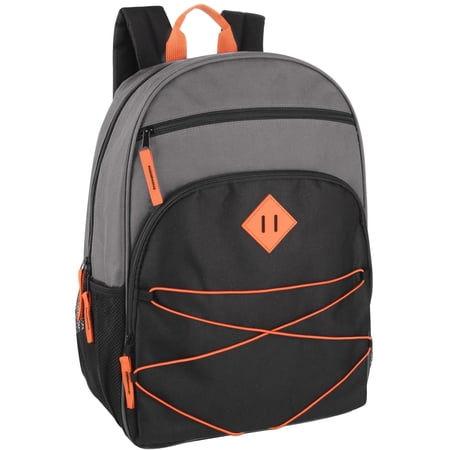 Summit Ridge Multipocket Bungee Cord Backpack in Gray & Black